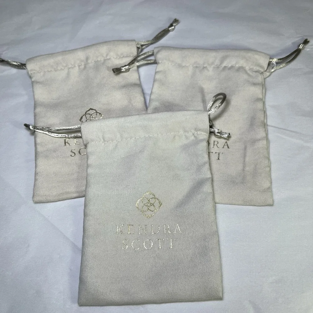 3‎ Kendra Scott Jewelry Bag Pouches Drawstring Med 5.5
